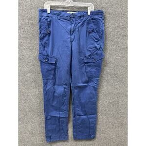 Men's Guess The Slim Cargo Pants Navy Blue Khaki Chino Size 34